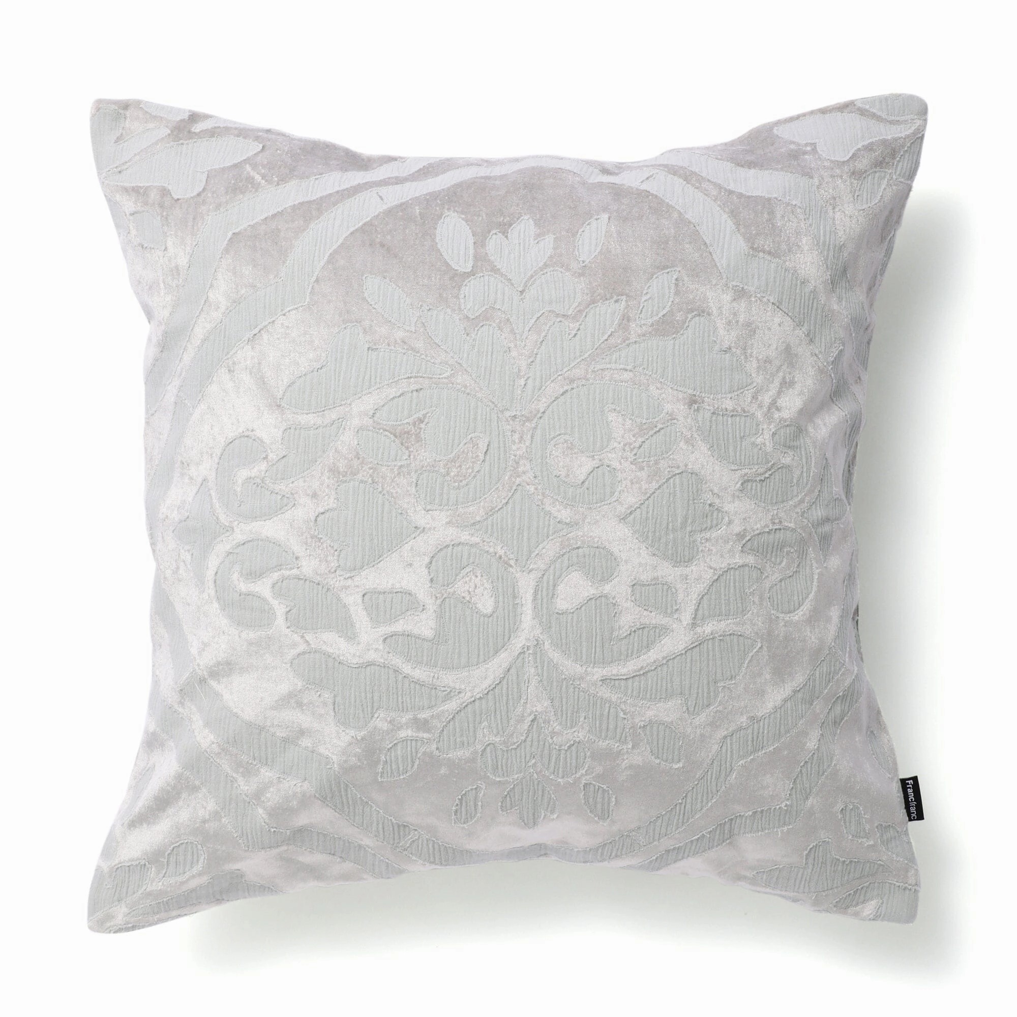 Damask Applique Cushion Cover 450 X 450 Light Graybedding sets ,throw blankets 