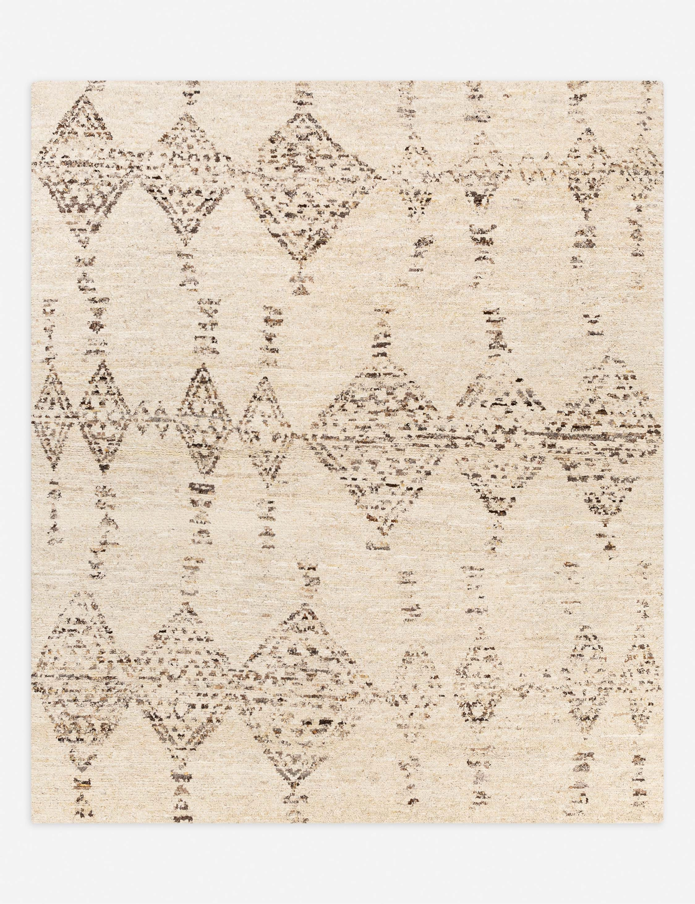 Damica Hand-Knotted Wool Moroccan-Style Rugmodern color block patchwork rug