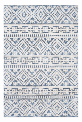 Daphne Blue Tribal Textured Rug *NO RETURNS UNLESS FAULTYmodern color block patchwork rug