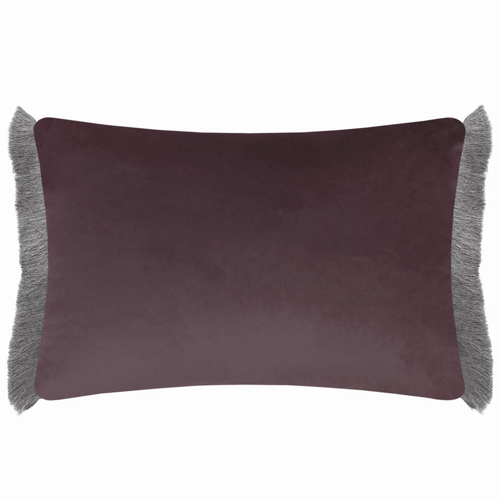 Daphne Printed Ruche Fringe Cushion Viola