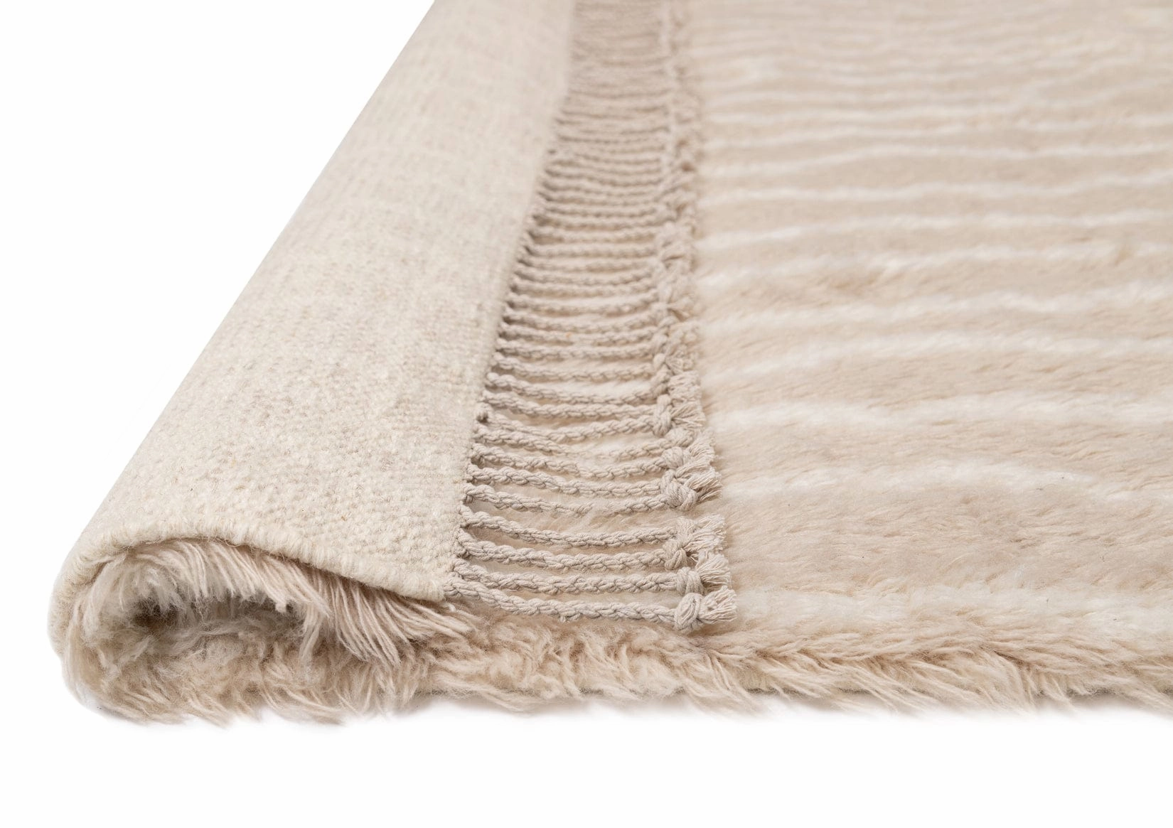 Daria Beige and Cream Abstract Tribal Wool Rug *NO RETURNS UNLESS FAULTY