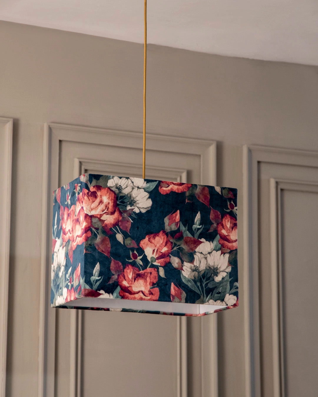 Dark Garden Rectangular Shade Pendant Light