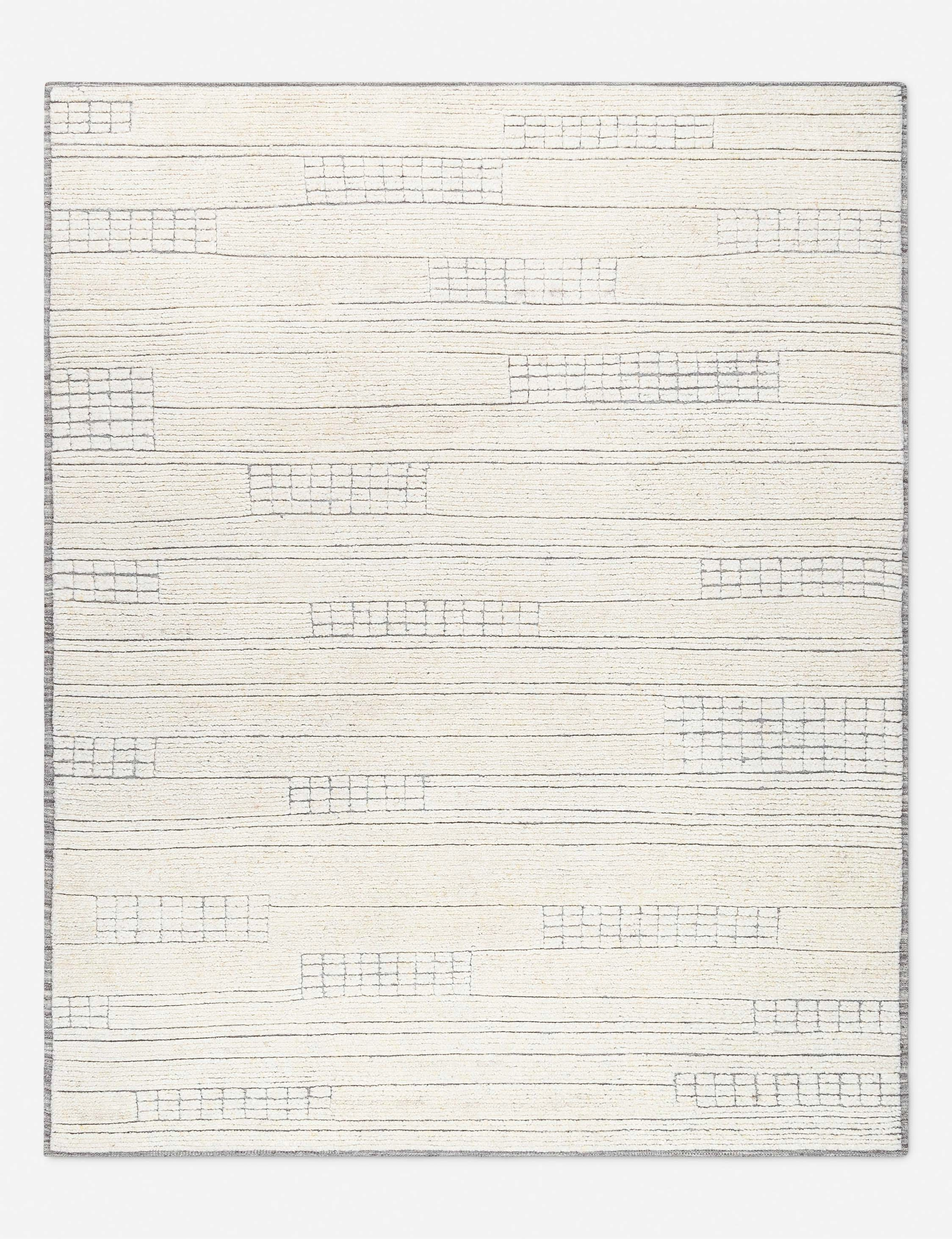 Davey II Hand-Knotted Wool Rug by Becki Owens x Suryamodern color block patchwork rug