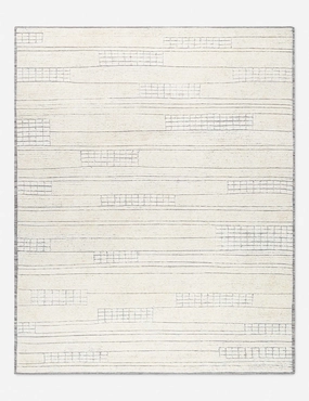 Davey II Hand-Knotted Wool Rug by Becki Owens x Suryamodern color block patchwork rug