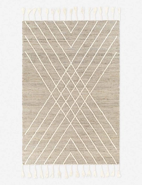 Davina Handwoven Jute-Blend Rugmodern color block patchwork rug