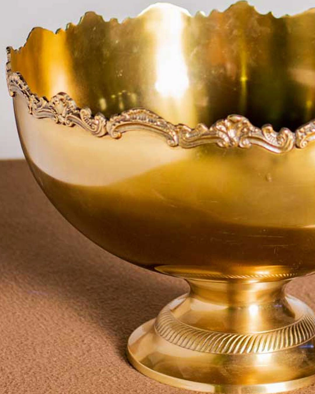 Decorative Finger Brass Bowl - 8" Inch