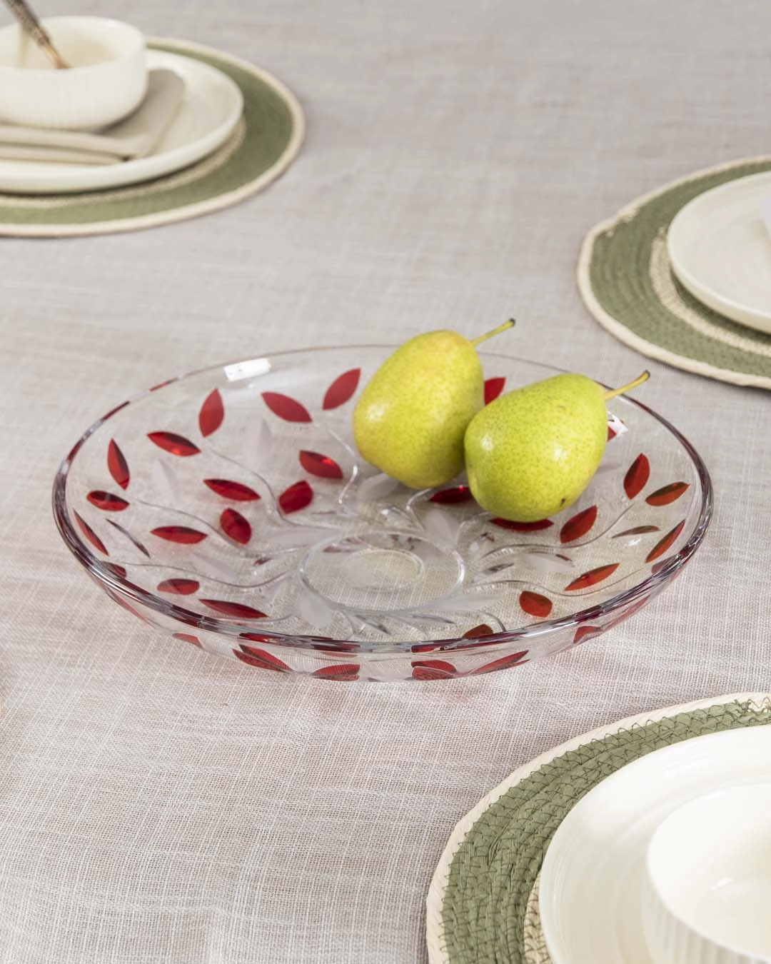 Decorative Glass Fruit Bowlmodern kitchen decor ,kitchen dinner set ,dinnerware 
