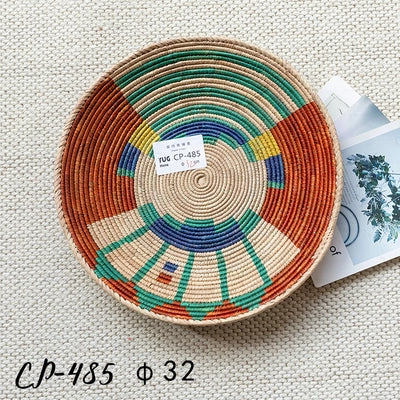 Decorative Tribal Woven Straw Bowls