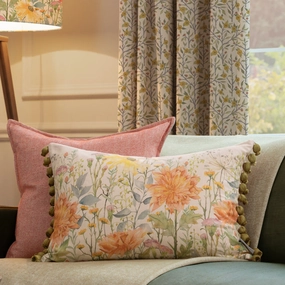Delamere Printed Pom Pom Cushion Linenbedding sets ,throw blankets 