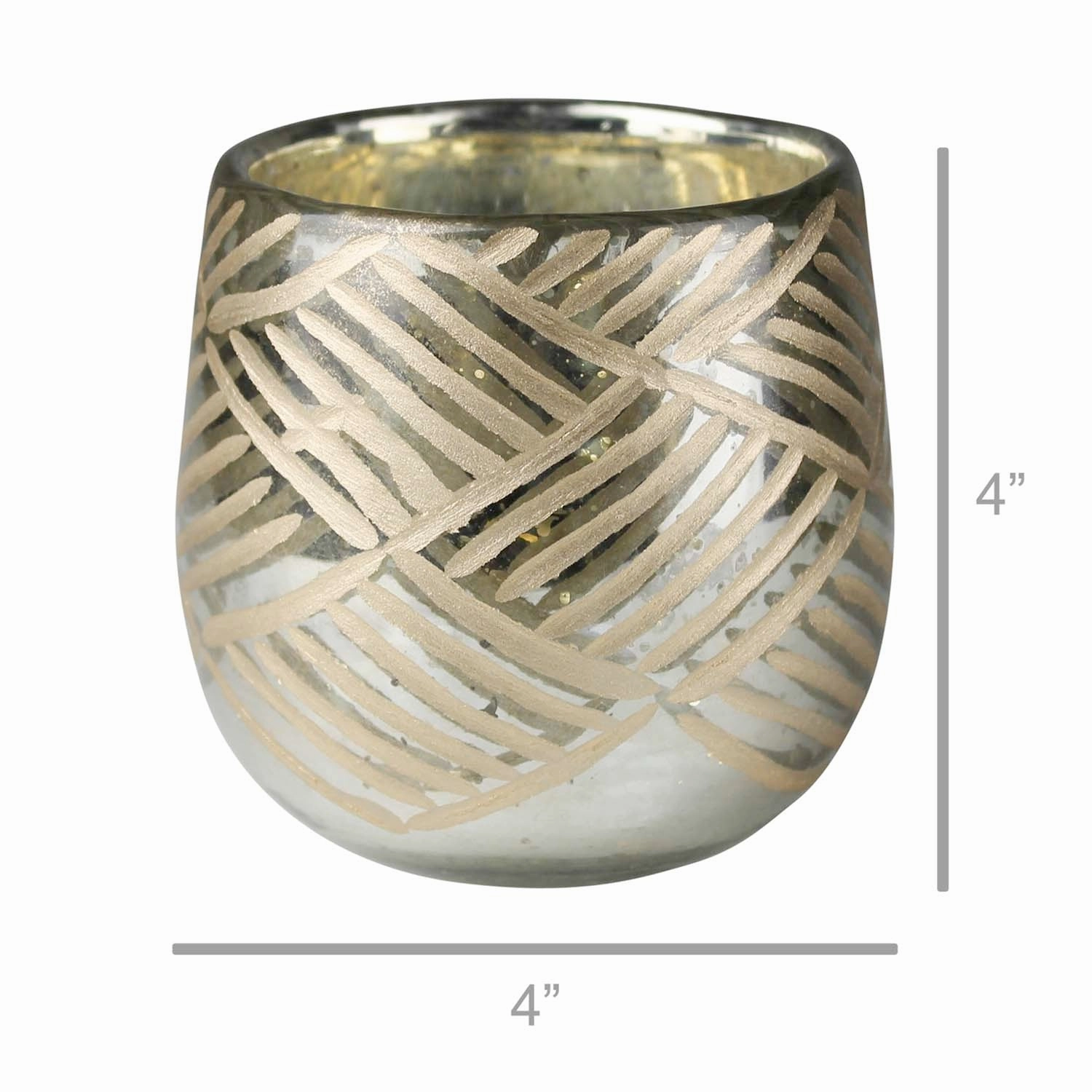 Diagonal Cut Glass Votive