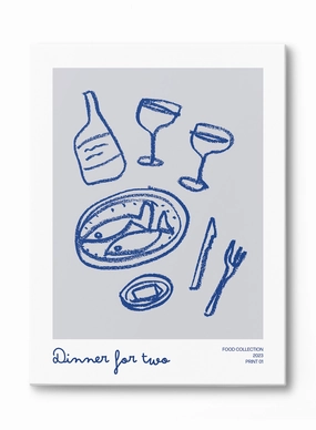 Dinner for Two, Canvasindoor decorative canvas print