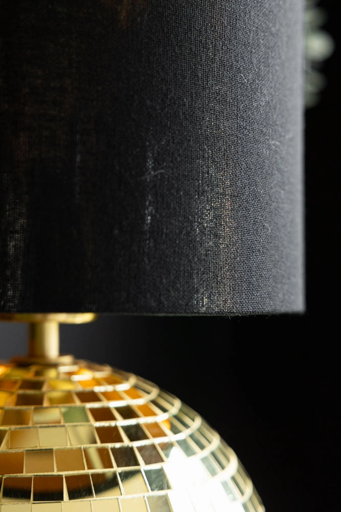 Disco Ball Table Lamp in Gold
