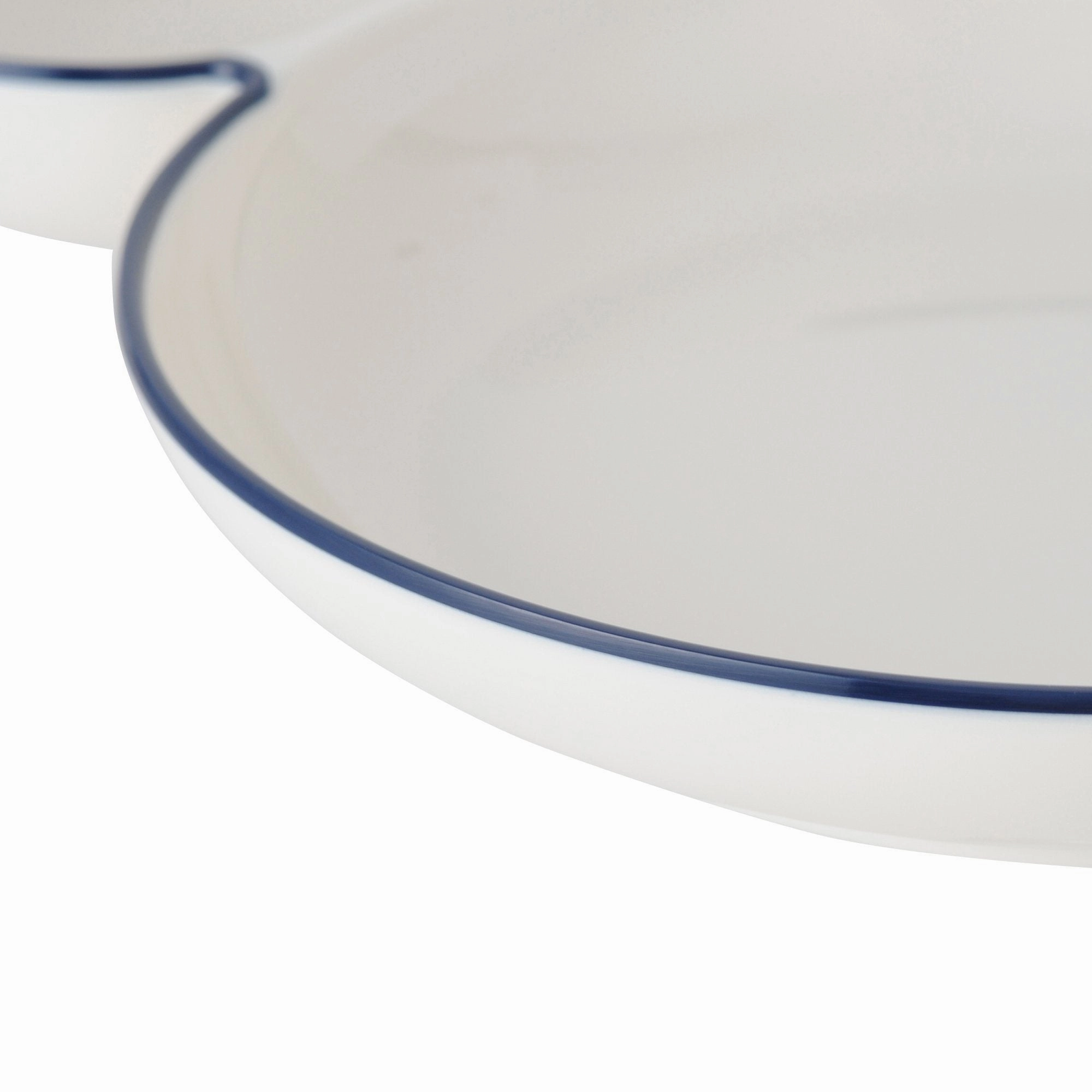 Disney Mickey Melamine Plate Rim Ivory X Navy