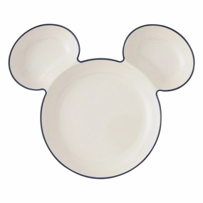 Disney Mickey Melamine Plate Rim Ivory X Navyhand-painted ceramic bowl