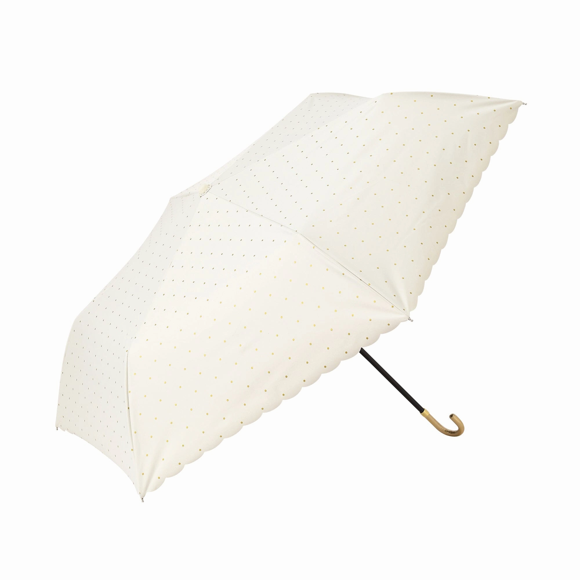 Dot Glitter Heat Cut Folding Umbrella 50Cm White (For Both Sunny And Rainy Days)home decor ,wall decor 