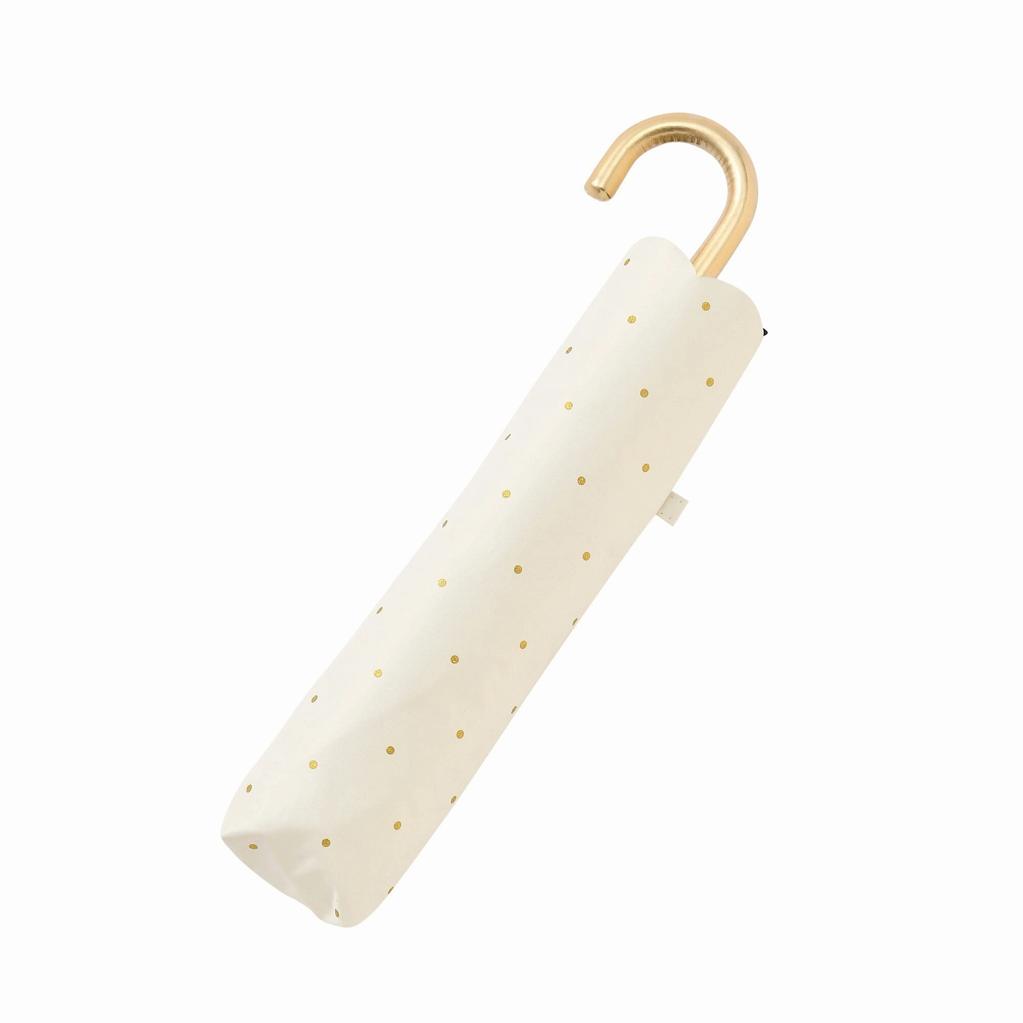 Dot Glitter Heat Cut Folding Umbrella 50Cm White (For Both Sunny And Rainy Days)