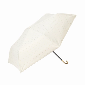 Dot Glitter Heat Cut Folding Umbrella 50Cm White (For Both Sunny And Rainy Days)home decor ,wall decor 