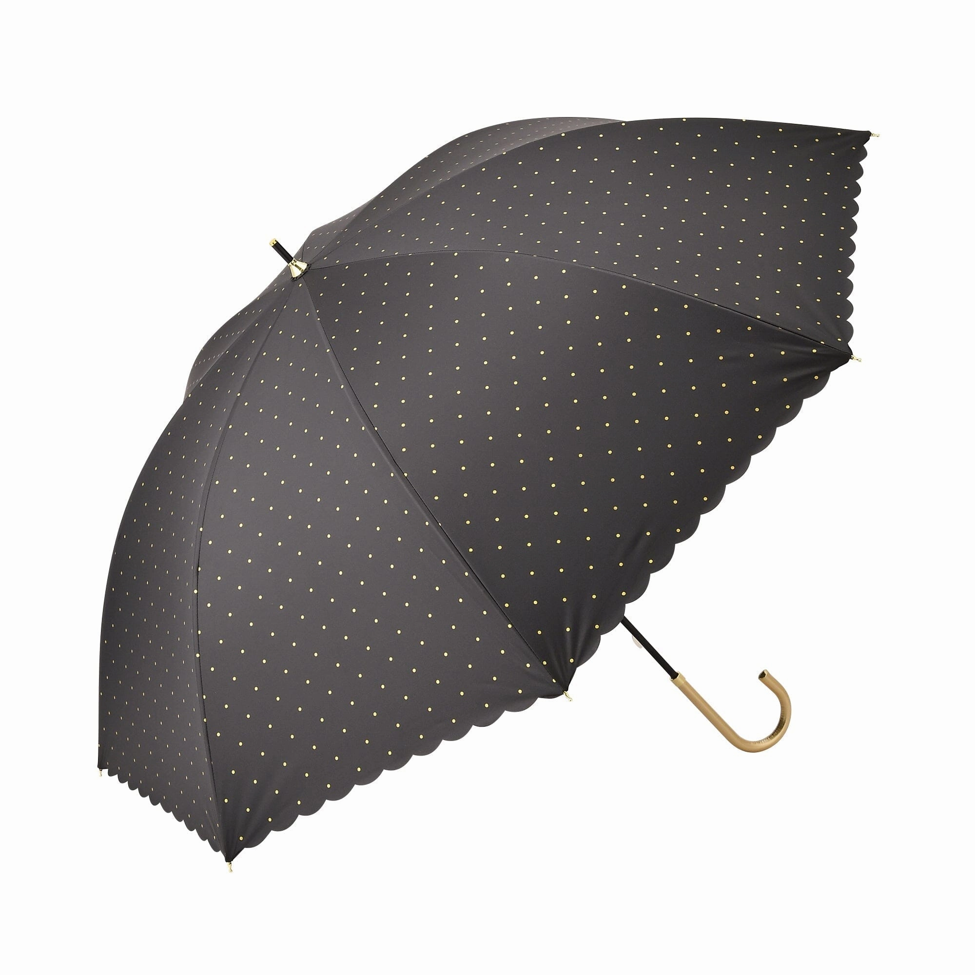 Dot Glitter Heat Cut Long Umbrella 58Cm Black (For Both Sunny And Rainy Days)home decor ,wall decor 