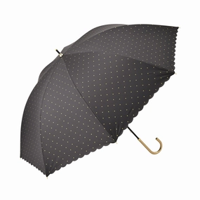 Dot Glitter Heat Cut Long Umbrella 58Cm Black (For Both Sunny And Rainy Days)home decor ,wall decor 