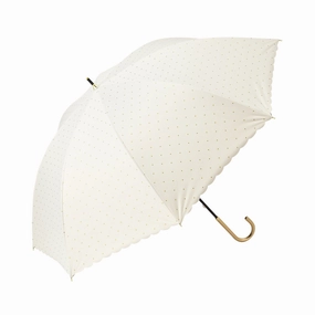 Dot Glitter Heat Cut Long Umbrella 58Cm White (For Both Sunny And Rainy Days)home decor ,wall decor 