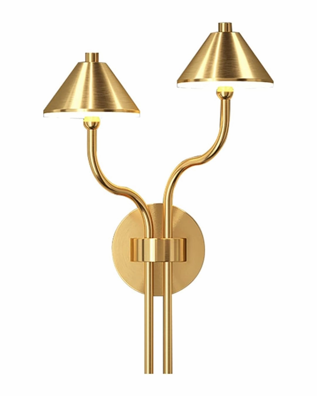Double Head Golden Mushroom Wall Lamp
