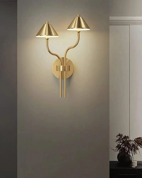 Double Head Golden Mushroom Wall Lampmodern wall lamp,smart wall lamp