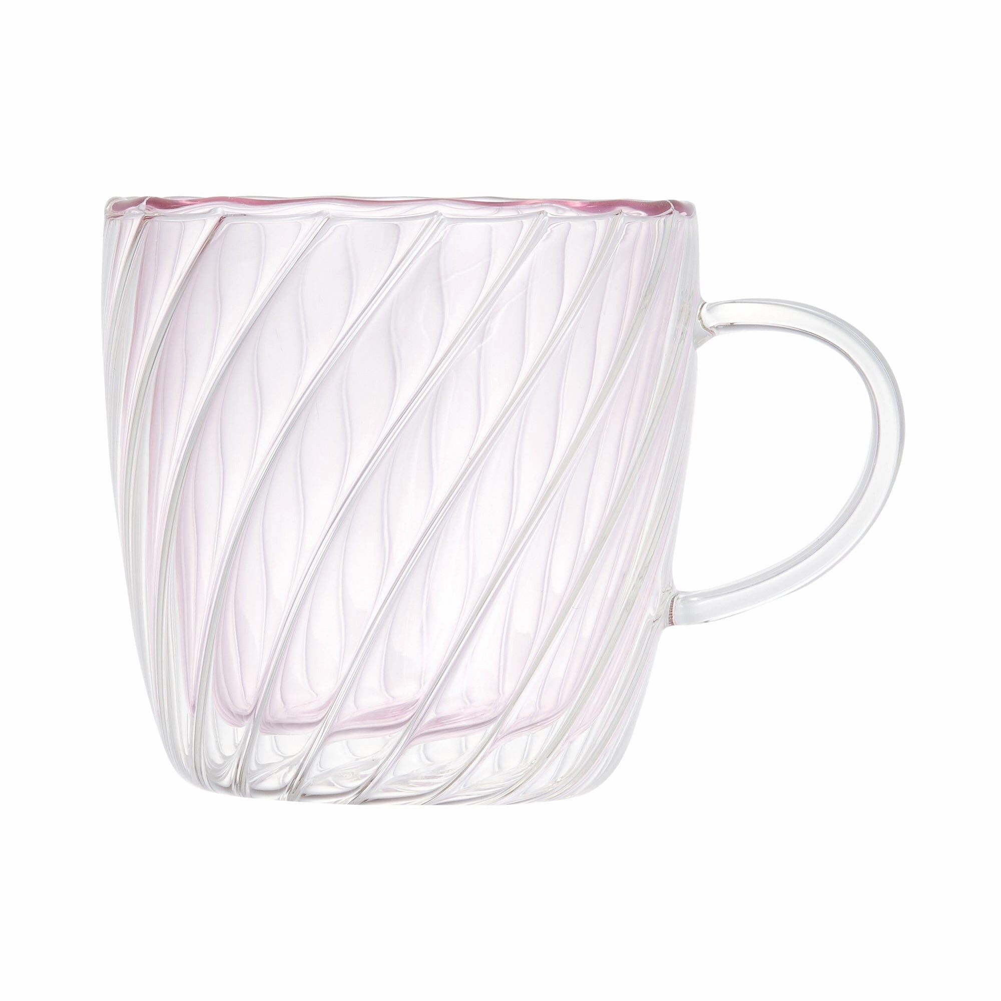 Double Wall Glass Mug With Cupcover  Pink
