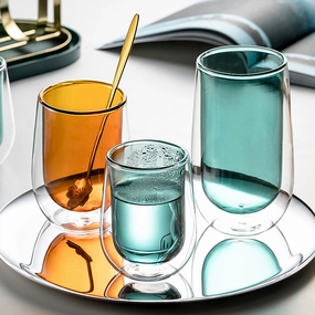 Double Walled Drinking Glassmodern kitchen decor ,kitchen dinner set ,dinnerware 