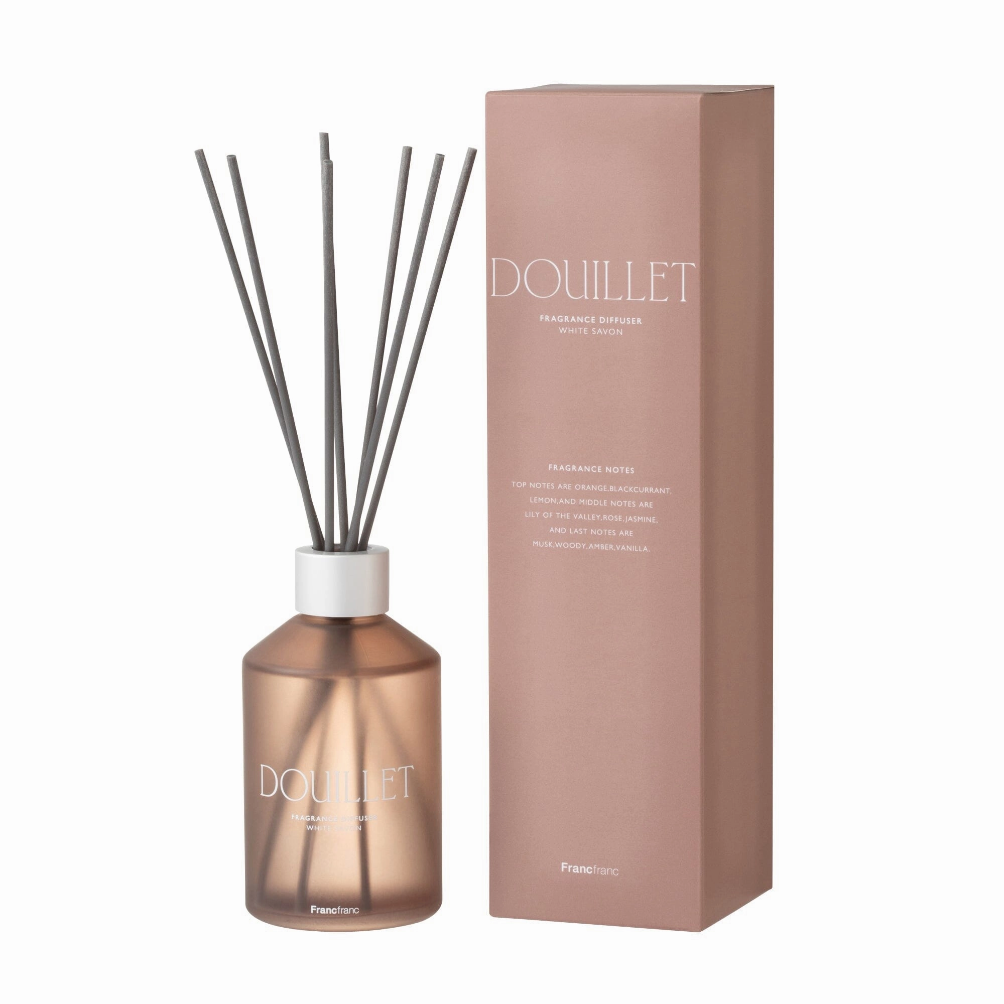 Douillet Fragrance Diffuser Brown (White Savon)decorative vase ,Modern Ceramic Vase for Home Decoration 