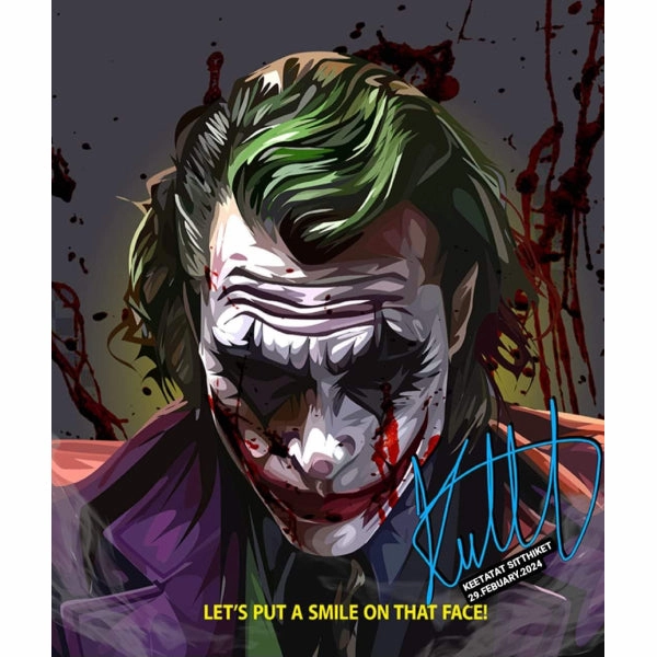 Drawing (Joker Let's Put a Smile) modern abstract painting decor