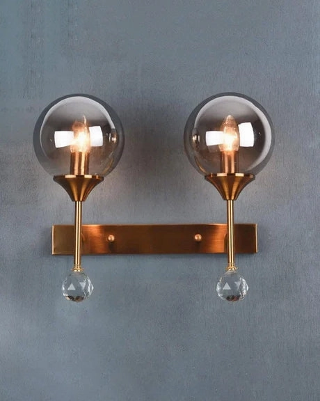 Dual Glass Globe Wall Sconce - Ambermodern wall lamp,smart wall lamp