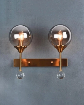 Dual Glass Globe Wall Sconce - Ambermodern wall lamp,smart wall lamp