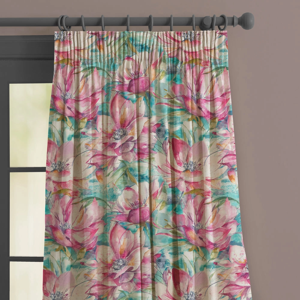 Dusky Blooms Printed Made to Measure Curtains Sweetpea