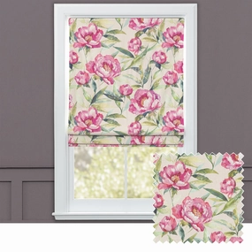 Earnley Printed Cotton Made to Measure Roman Blinds Peonybedding sets ,throw blankets 