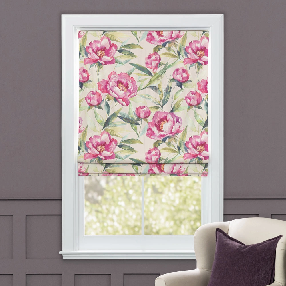 Earnley Printed Cotton Made to Measure Roman Blinds Peony