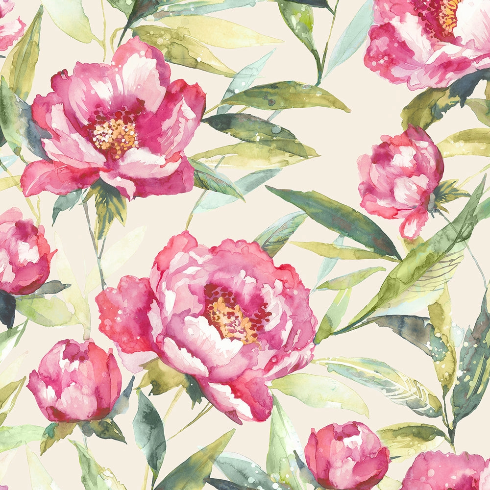 Earnley Printed Made to Measure Curtains Peony