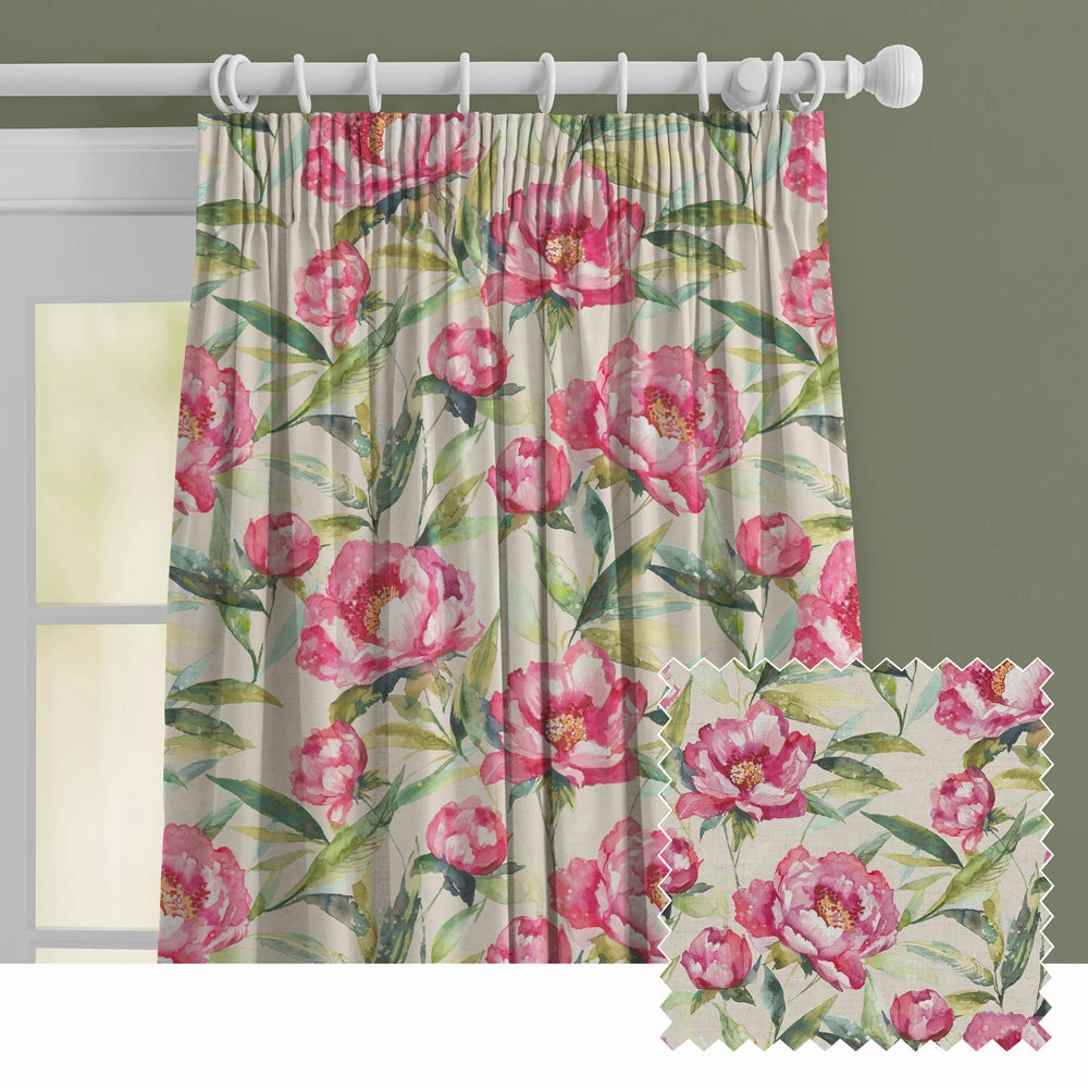 Earnley Printed Made to Measure Curtains Peonybedding sets ,throw blankets 