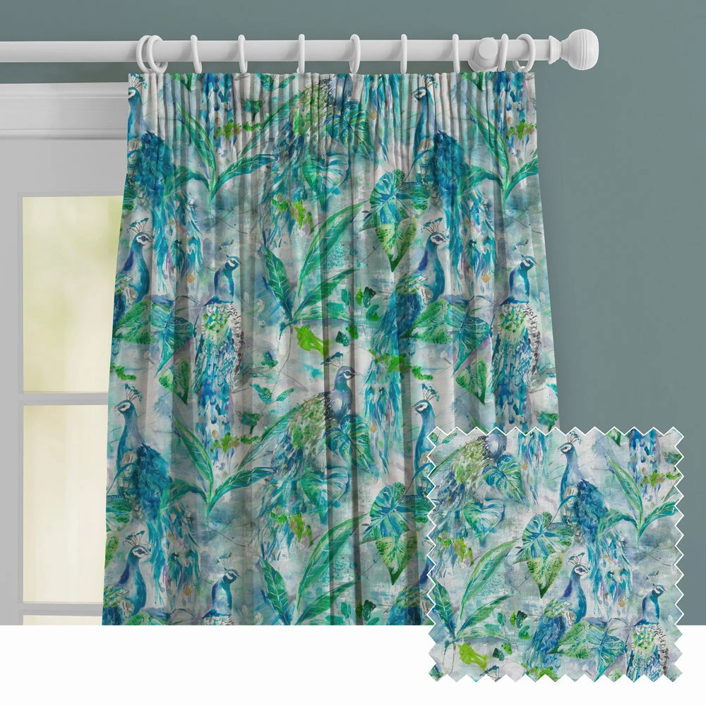 Ebba Printed Made to Measure Curtains Sagebedding sets ,throw blankets 