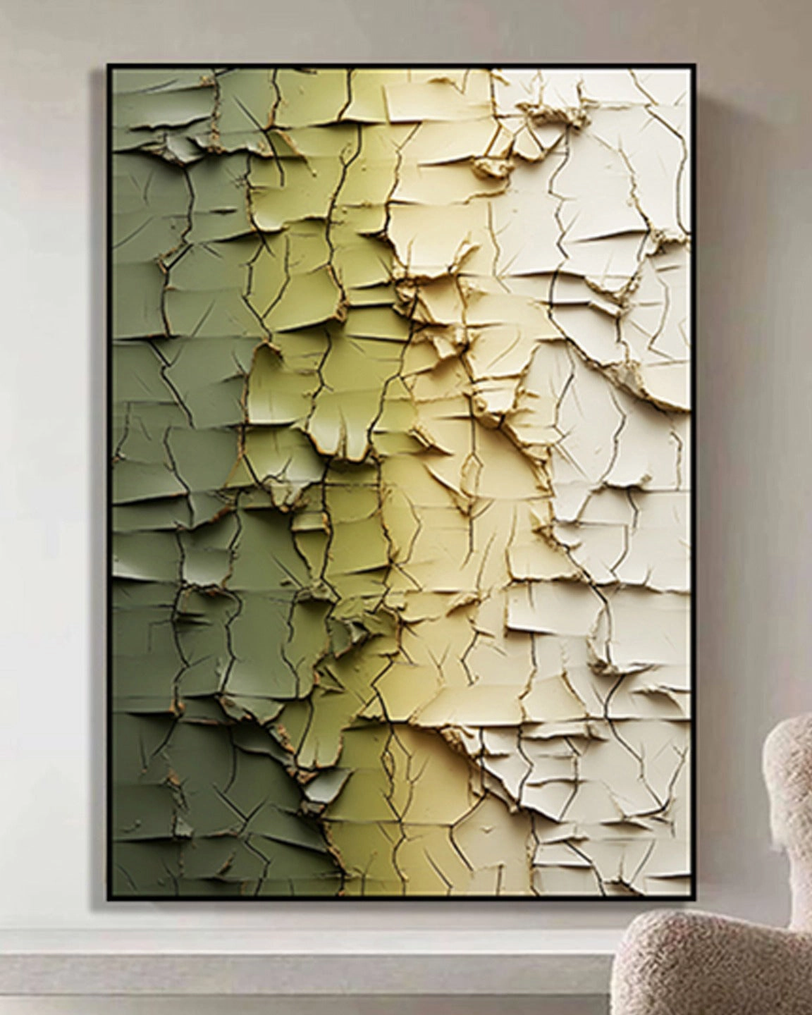 Echoes of Earth 3D Abstract Oil Paintingnordic style wall decor