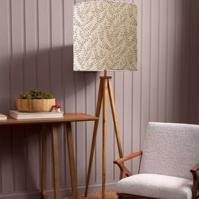 Eden Anna & Aratus Complete Floor Lamp Nut/Siennareplacement lampshade,White Linen Drum Lampshade for Table or Floor Lamp