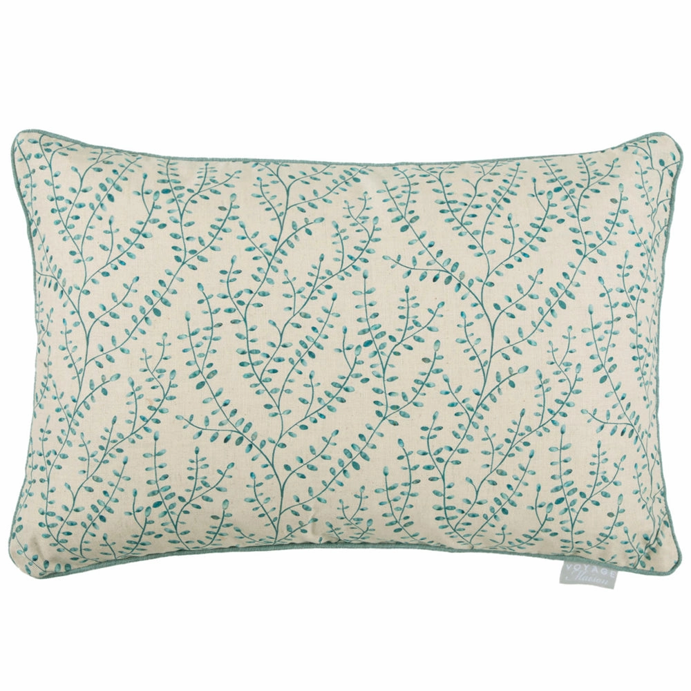 Eden Leaves Printed Cushion Ocean