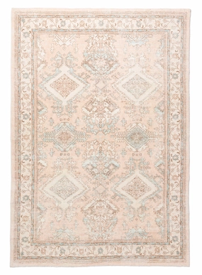 Edwina Peach and Blue Distressed Washable Rug*NO RETURNS UNLESS FAULTYmodern color block patchwork rug