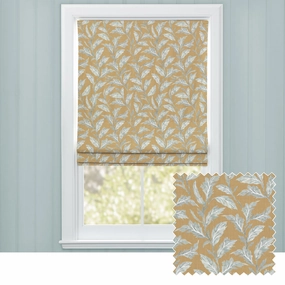 Eildon Printed Cotton Made to Measure Roman Blinds Goldbedding sets ,throw blankets 