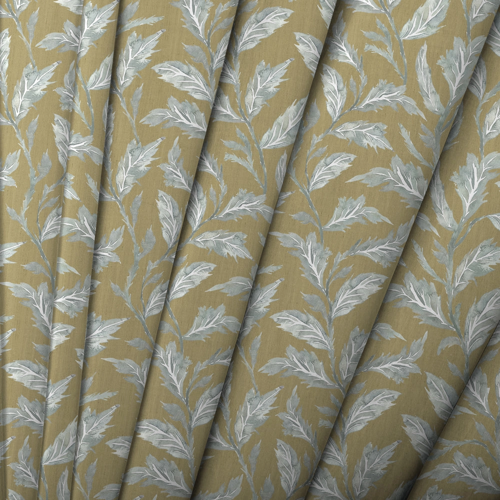 Eildon Printed Cotton Made to Measure Roman Blinds Mustard