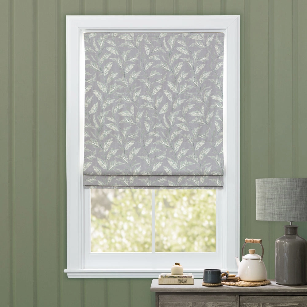 Eildon Printed Cotton Made to Measure Roman Blinds Stone