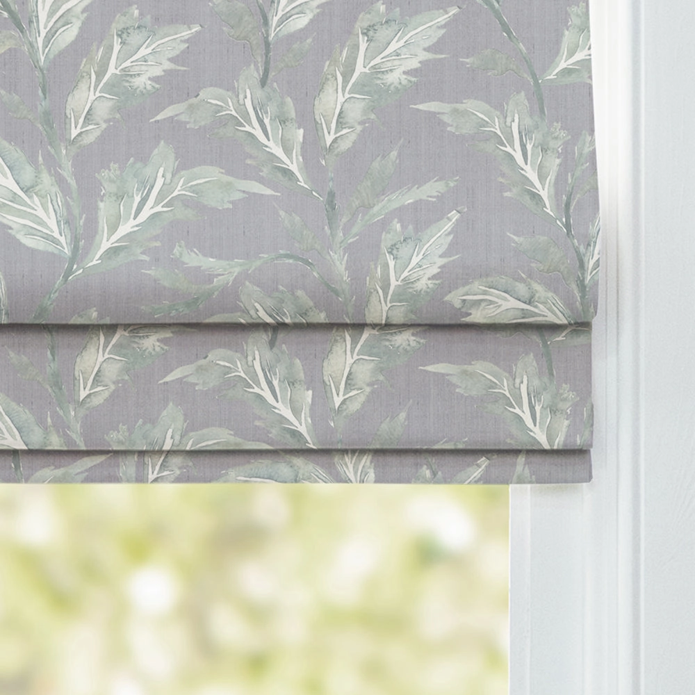 Eildon Printed Cotton Made to Measure Roman Blinds Stone