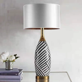 Elegant Black and White Ceramic Table Lamptable lamp,smart table lamp