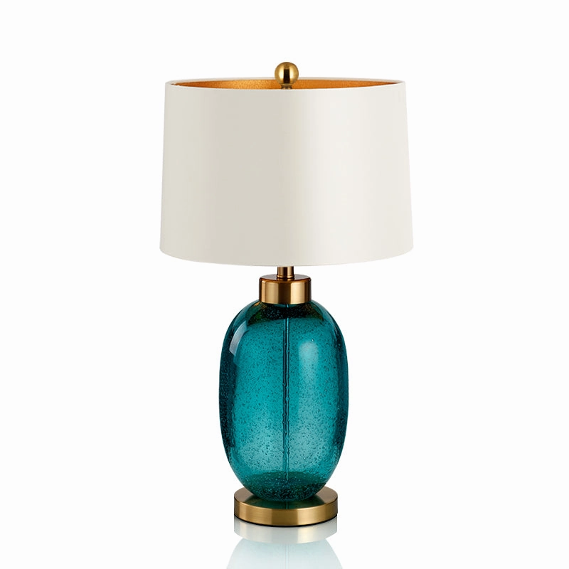 Elegant Blue Glass Table Lamp