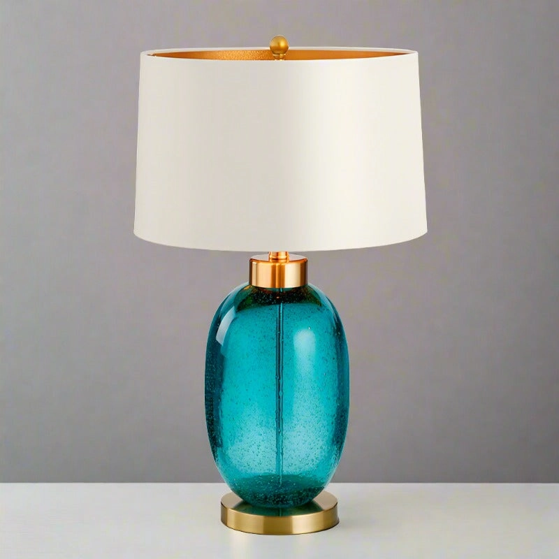 Elegant Blue Glass Table Lamptable lamp,smart table lamp