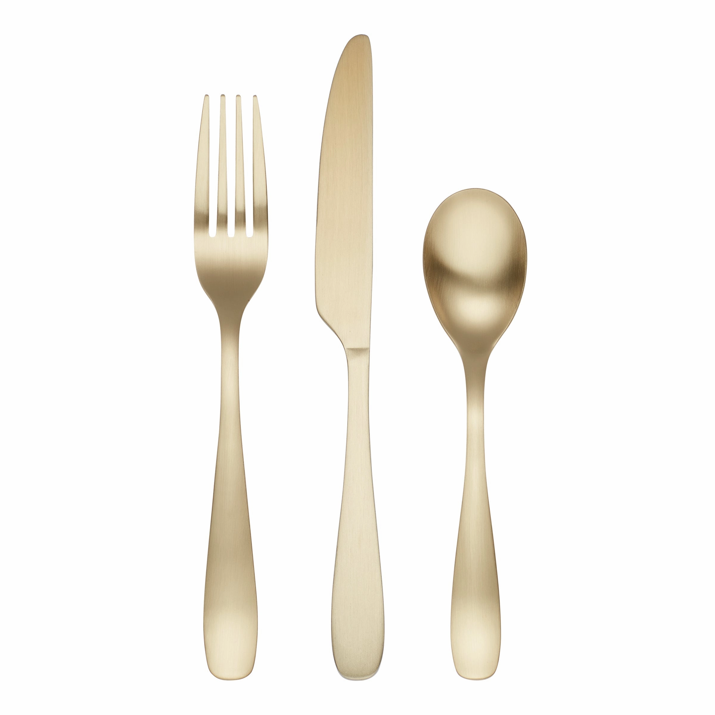 Eliana Champagne Satin 12 Piece Flatware Seteco-friendly bamboo fiber tableware set 